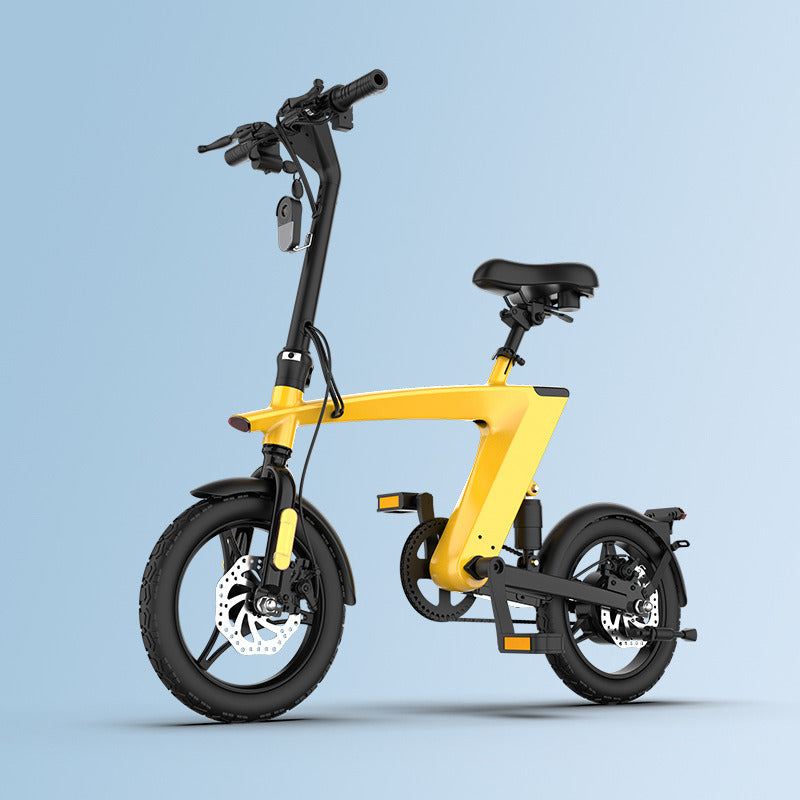 KAIXIN H1 Foldable Electric Bike 250W 36V 10AH 14 Inches Tire Electric Bike With Pedal Assist 100KG Load