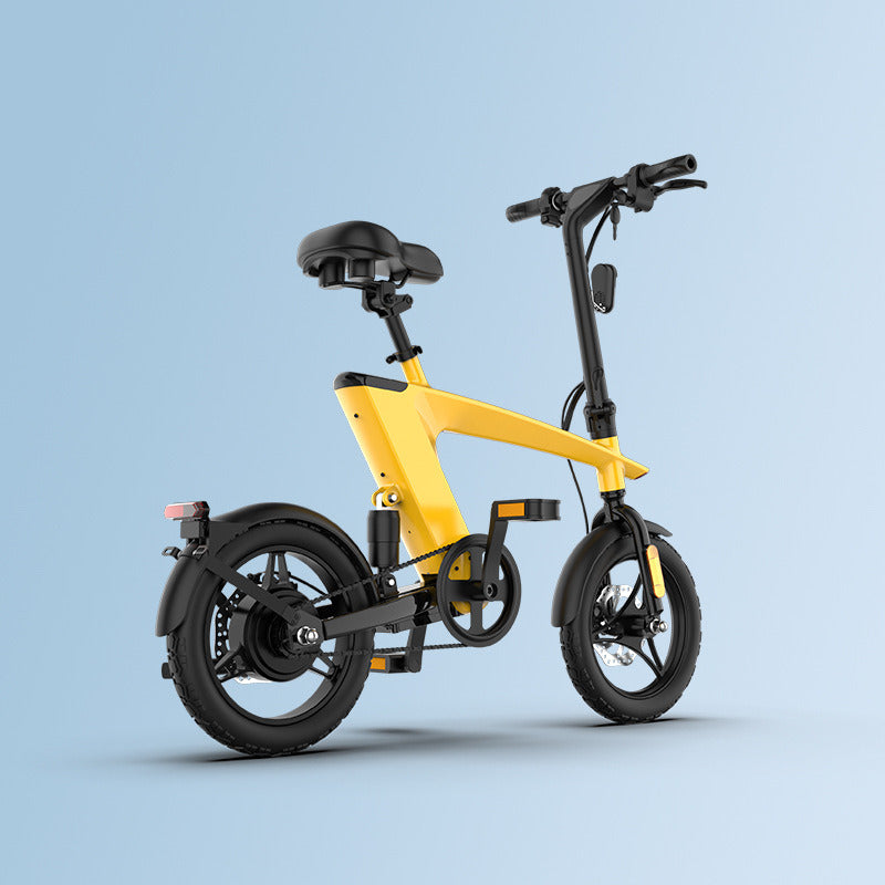 KAIXIN H1 Foldable Electric Bike 250W 36V 10AH 14 Inches Tire Electric Bike With Pedal Assist 100KG Load