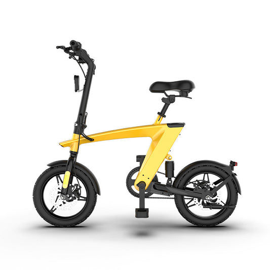 KAIXIN H1 Foldable Electric Bike 250W 36V 10AH 14 Inches Tire Electric Bike With Pedal Assist 100KG Load