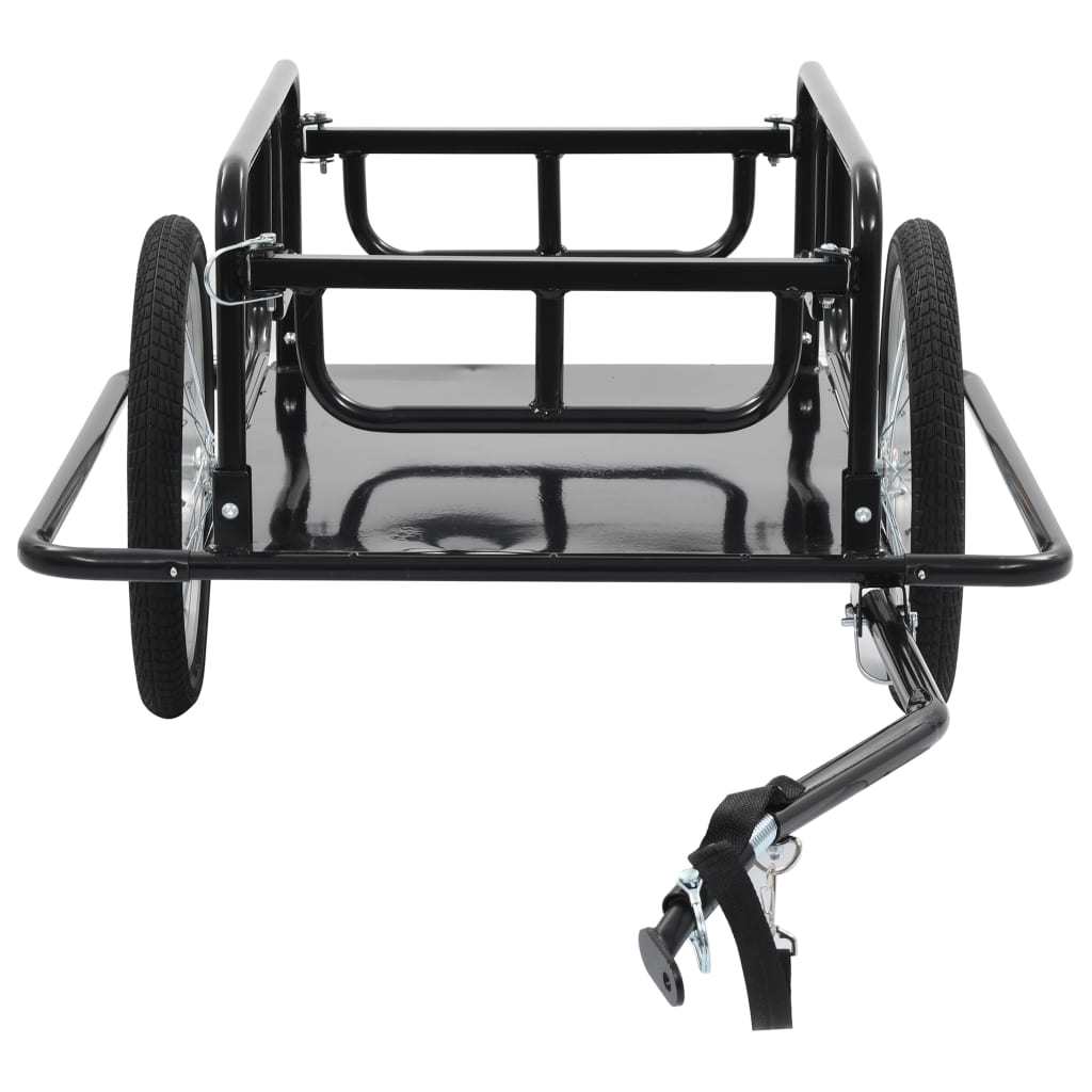 vidaXL Bike Cargo Trailer 51.2"x28.7"x19.7" Steel Black