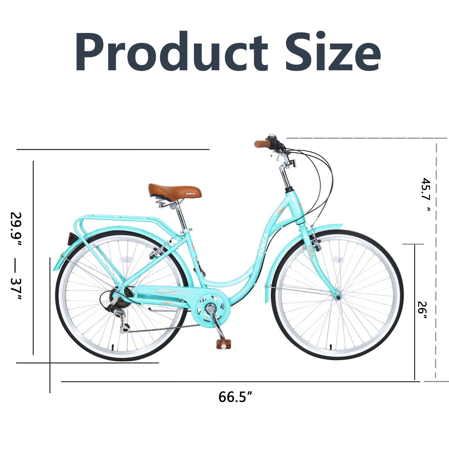 7 Speed; Steel Frame; Multiple Colors 26 Inch Ladies Bicycle