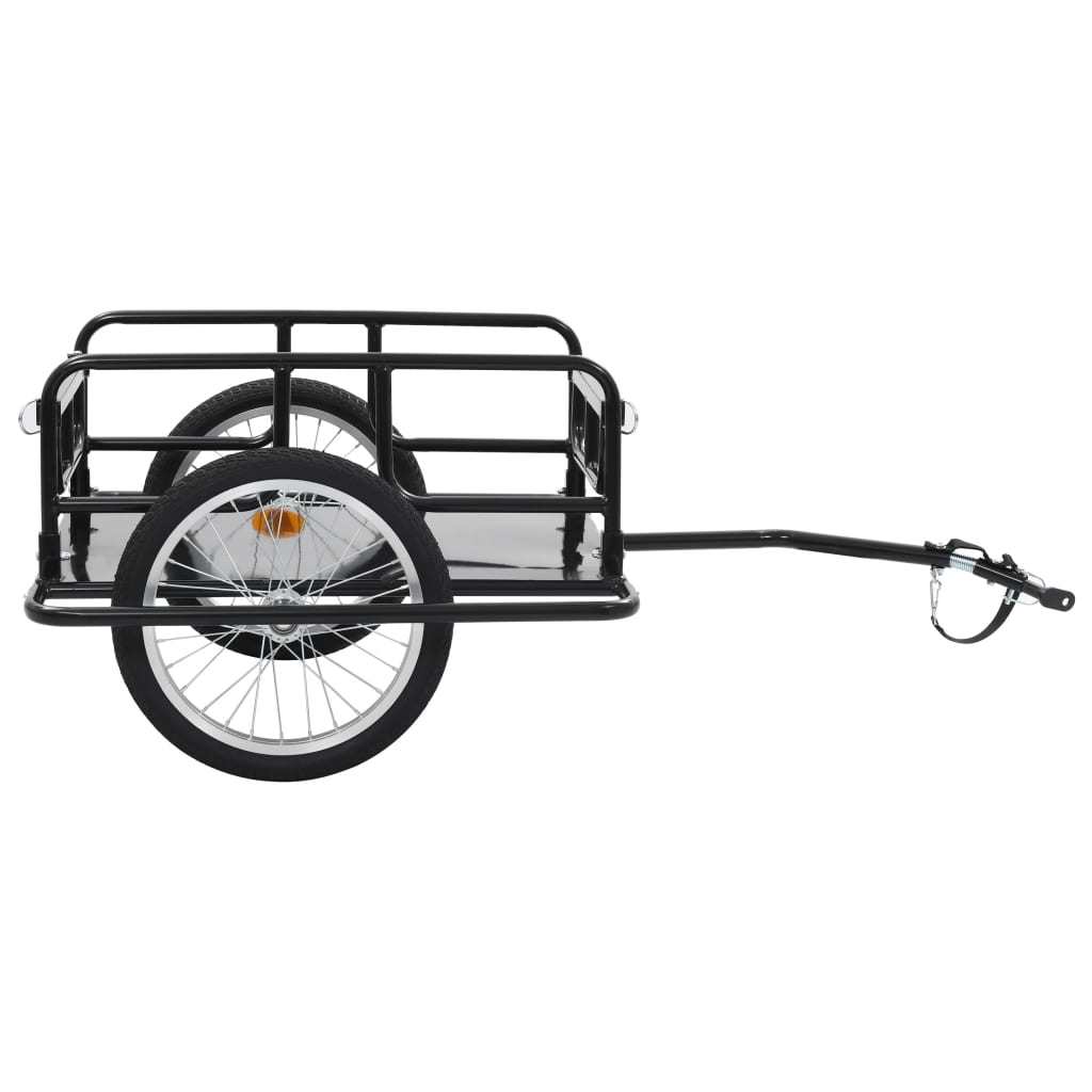 vidaXL Bike Cargo Trailer 51.2"x28.7"x19.7" Steel Black